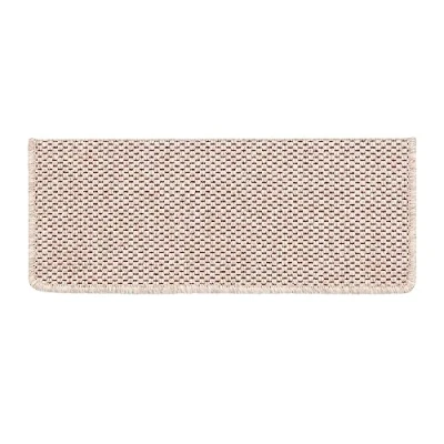 Afbeelding van casa pura Voordeelset trapmatten in sisal look, platte stof met tijgerstructuur, GUT afdichting, te combineren lopers, 65 x 23,5 cm, rechthoekig, 15 matten één set (beige)