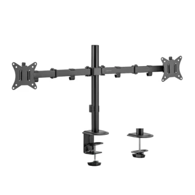 Afbeelding van LogiLink Aluminium monitorstandaard voor 2 schermen (17 32 inch), armlengte: elk 376 mm