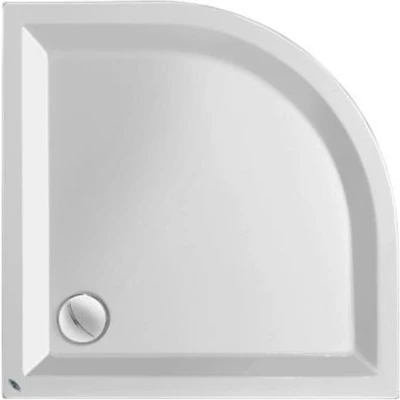 Afbeelding van Plieger Kwadrant kunststof douchebak acryl kwartrond radius 55cm wit