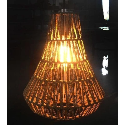 Afbeelding van Jute Touw Hanglamp, Handgemaakt, Naturel, 26 cm