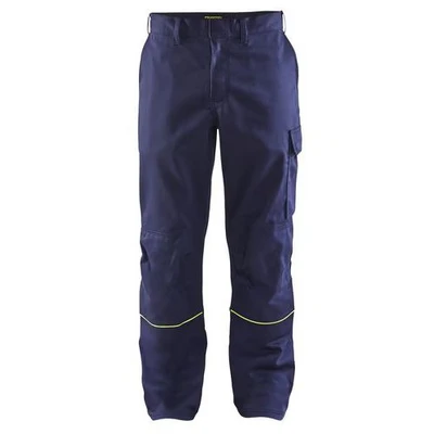 Image de Pantalon de soudeur marine/jaune fluorescent