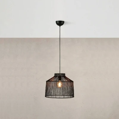 Afbeelding van Hanglamp Capanna, metalen kap, zwart