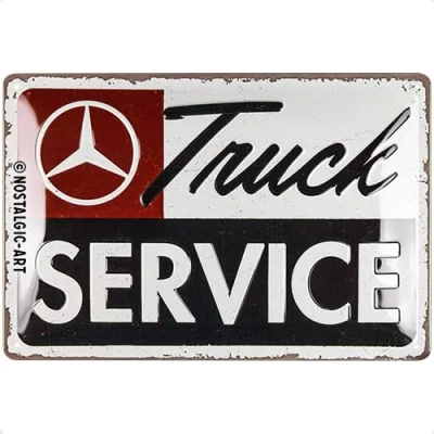 Afbeelding van Metalen Bord 20x30 cm Mercedes Daimler Truck Service