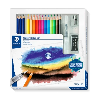 Image de STAEDTLER Kit de dessin Watercolour Design Journey,18 pièces