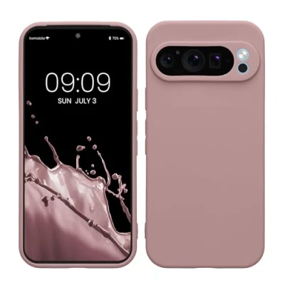 Afbeelding van kwmobile telefoonhoesje geschikt voor Google Pixel 9 Pro Hoesje smartphone Precisie camera uitsnede In licht oudroze