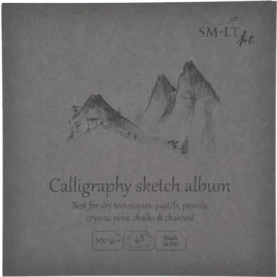Afbeelding van SMLT Schetsboek Vierkant Kalligrafie 14 cm 100gr 48 vel