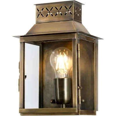 Afbeelding van Elstead Lighting LED Wand Buitenlamp Lambeth Palace 1X E27 Max 60W IP44 Dimbaar Aged Brass