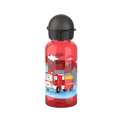 Afbeelding van Emsa N30512 Kids Tritan drinkfles voor kinderen, inhoud: 0,4 liter, 100% veilig, praktisch, hygiënisch, lekvrij en robuust, design: Fire Brigade