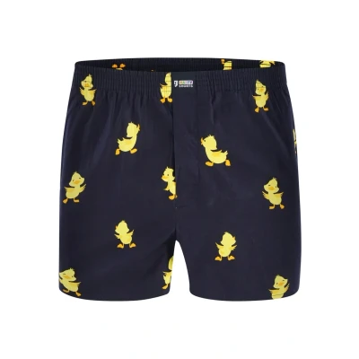 Afbeelding van Happy Shorts Onderbroeken Dark blue yellow, Heren, Maat: Medium, yellow