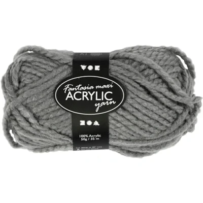 Afbeelding van Grijze maxi acryl garen 35 meter