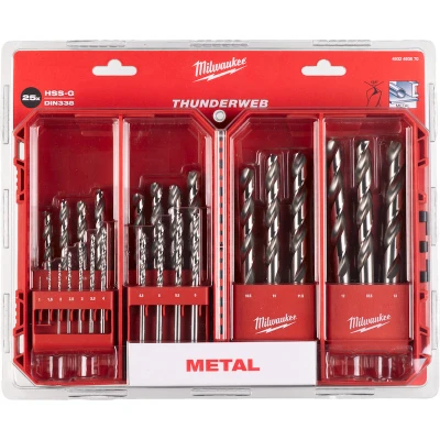 Afbeelding van MILWAUKEE Thunderweb HSS G 4932493870 Set metalen spiraalboren 25