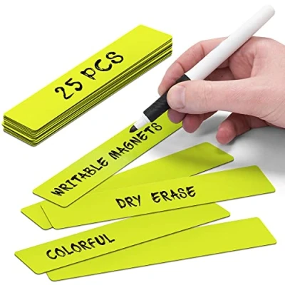 Afbeelding van 25 Whiteboard Magneten Balk 15 x 2,5 cm Groen Herschrijfbaar