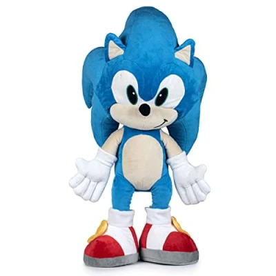 Afbeelding van Play by Sonic The Hedgehog Pluche knuffeldier, 100 cm, reuzen XXL Hedgehog, 100% origineel, ideaal voor alle leeftijden, cadeau verjaardag, Kerstmis, koningen