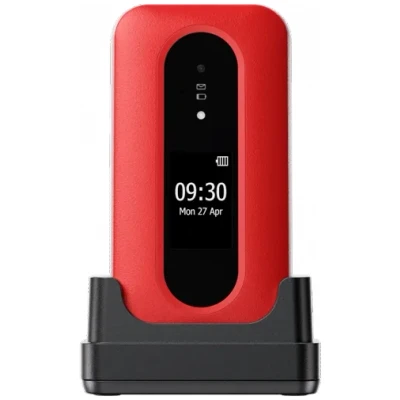 Afbeelding van Doro Leva 30 Eenvoudige senioren klaptelefoon 4G (Rood Wit)
