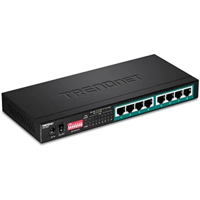 Image de TRENDnet TPE LG80 Commutateur non géré 8 x 10/100/1000 (PoE+) de bureau PoE+ (65 W) Conformité TAA