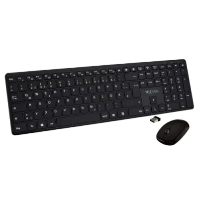 Afbeelding van V7 CKW550DEBT toetsenbord Inclusief muis USB + Bluetooth QWERTZ Duits Zwart