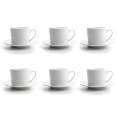 Afbeelding van Set van koffiekopjes Quid 001442 (12 pcs) Transparant Keramisch 220 ml 6 Onderdelen