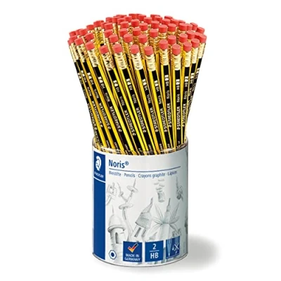 Image de staedtler crayon de papier noris avec gomme, pot 72 noir