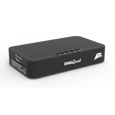 Afbeelding van DIGIQUEST Tivùsat Maximo Combo Decoder DVB S2 en T2 2 in 1 afstandsbediening chipkaart inbegrepen Activeerbare opnamefunctie apparaat compatibel met DAZN kanalen
