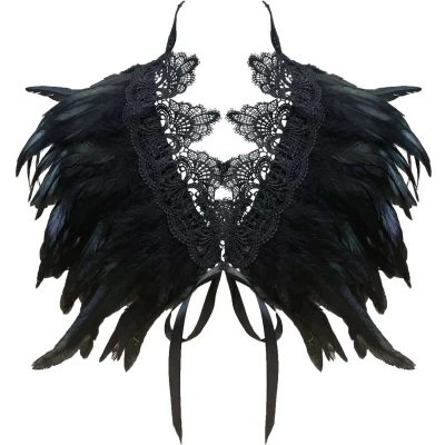 Afbeelding van Zac&#039;s Alter Ego Feather Kostuum Bolero Zwart