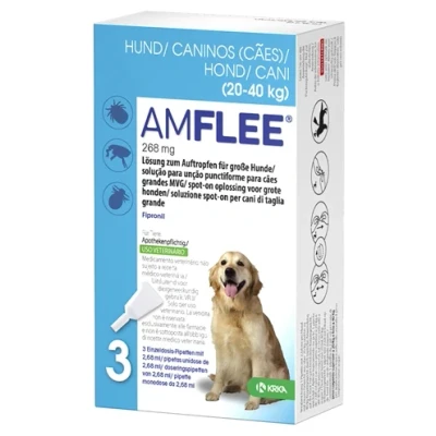Afbeelding van Krka Amflee Spot On Hond 20 40 KG 268 MG 3 PIP (409903)