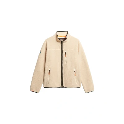 Afbeelding van Superdry FULL ZIP Fleecejas, Heren, Maat: Medium, Oatmeal beige