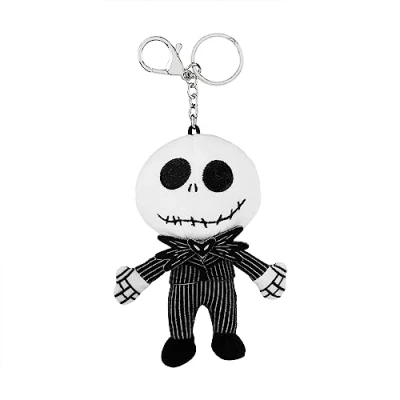 Afbeelding van Disney The Nightmare Before Christmas GH00273RL pluche sleutelhanger zwart wit één maat, zwart.