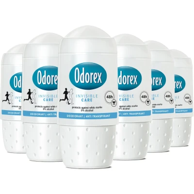 Afbeelding van 6x Odorex Deodorant Roller Invisible Care 50 ml