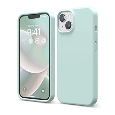 Afbeelding van elago Hoesjes van vloeibare siliconen compatibel met iPhone 14 Pro (6,1 inch) beschermhoes gemaakt premium volledige bescherming, schokbestendig, 4 structuren, zachte microvezel