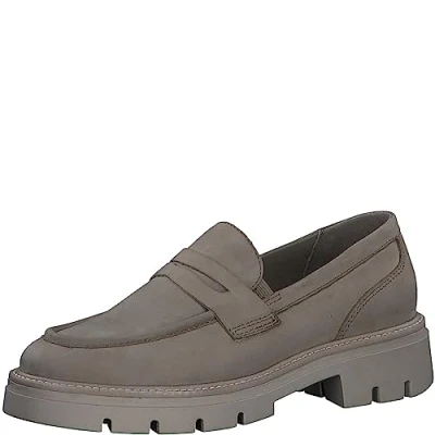 Afbeelding van MARCO TOZZI MT Leather sock and Lining Dames Slipper TAUPE NUBUCK Maat 40