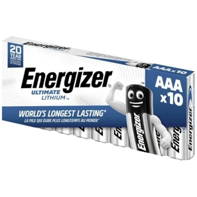 Afbeelding van Energizer batterijen Ultimate Lithium AAA/L92, pak van 10 stuks