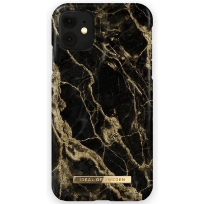 Afbeelding van iDeal of Sweden Apple Iphone 11/XR Fashion Case 191 Golden Smoke Marble