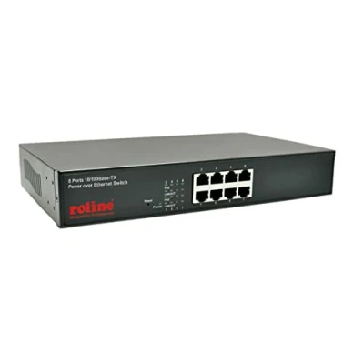 Afbeelding van ROLINE PoE Fast Ethernet Switch, 8 Poorts, (8x PoE), 19 Inbouw