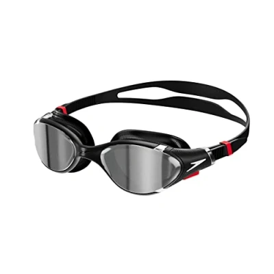Image de Speedo Biofuse 2.0 Swimming Goggles Patented Easy Adjustment Anti Fog Leak Enhanced Fit Improved Comfort Lunettes de plongée pour Mixte Adulte, Green Fizz/Steel, One Size
