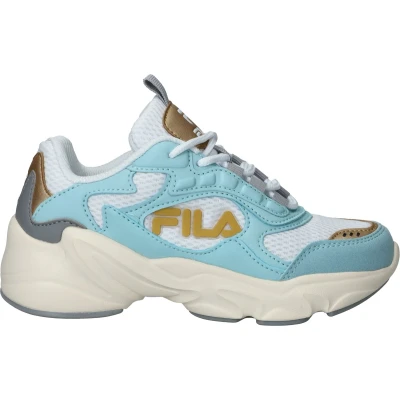 Afbeelding van Fila Collene LOGO Unisex Sneakers laag voor kinderen, Maat: 34, White/blue glow Textiel/ synthetisch