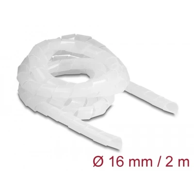Afbeelding van Delock, Kabelgoten, Spiro slang flexibel 2 m x 16 mm Transparant (Spiraalslang van kabels, 2000 mm)