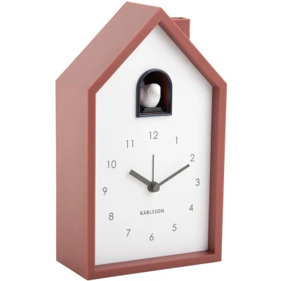 Afbeelding van Karlsson Wekker Modern Cuckoo Rood 12x6x20cm Scandinavisch