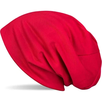 Afbeelding van styleBREAKER klassieke slouch beanie cap, licht en zacht, longbeanie, unisex 04024018, Rood, One Size