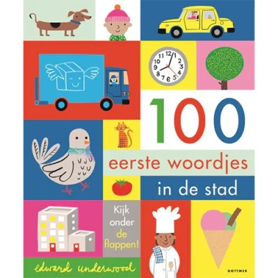 Afbeelding van Uitgeverij gottmer flapjesboek 100 eerste woordjes in de stad