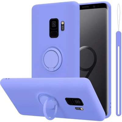 Afbeelding van Cadorabo Hoesje geschikt voor Samsung Galaxy S9 in LIQUID LICHT PAARS Beschermhoes van flexibel TPU silicone Case Cover met ring