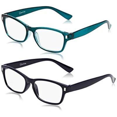 Afbeelding van The Reading Brillen leesbril, donkerblauw, aquamarijn, set van 2 mannen en vrouwen, RR77 3Q +2,50