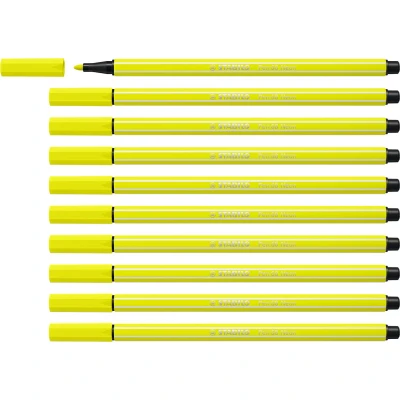 Afbeelding van Markeerstiften Stabilo Pen 68 Fluorescerend Geel (10 Onderdelen)