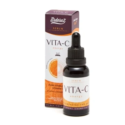 Afbeelding van Ardaraz Vitamine C serum met hyaluronzuur, niacinamide en AHAs. Gezichtsserum tegen vlek geconcentreerd, vermindert vlekken verlicht. Geschikt voor de gevoelige huid