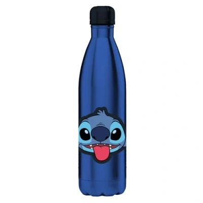 Afbeelding van Hômadict Disney Thermosfles, roestvrij staal, herbruikbaar, Stitch gezicht, houdt 12 uur warm en koud, voor sport, reizen, dagelijks gebruik, 500 ml, BPA vrij, officiële licentie