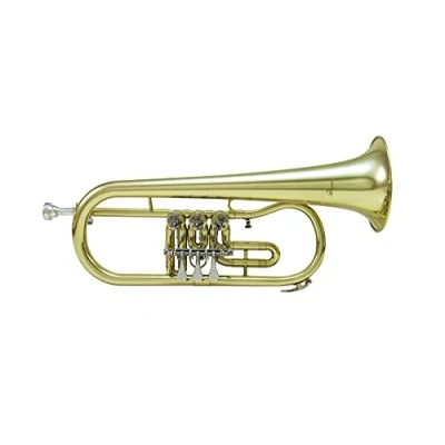 Afbeelding van Dimavery FH 310D Bb vleugelhoorn draaiklep (Bugel), Blaasinstrumenten