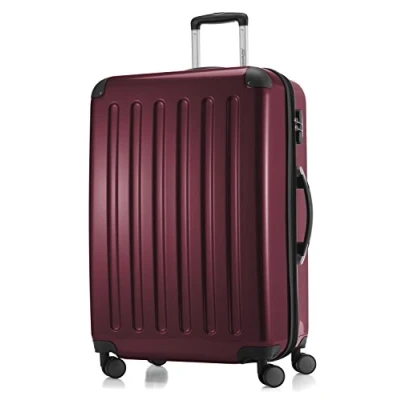 Afbeelding van HAUPTSTADTKOFFER Alex harde Koffer trolley rolkoffer reiskoffer, 4 dubbele wielen, uitbreiding, bordeaux, Großer Koffer,