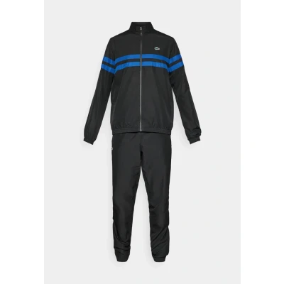 Afbeelding van Lacoste Sport Tennis Tracksuit SET Trainingspak, Heren, Maat: Small, Black/france blue/white