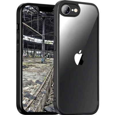 Afbeelding van JT Berlin Pankow Hybrid Backcover Apple iPhone 16e Zwart, Transparant Inductieve lading, Stootbestendig