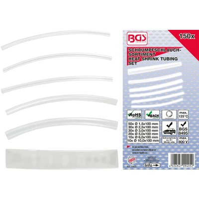 Afbeelding van BGS Assortiment krimpkous transparant 150 delig
