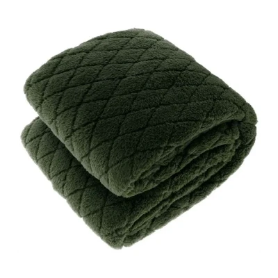 Afbeelding van Unique Living Ezra Fleece Plaid 150x200 cm Dark Green